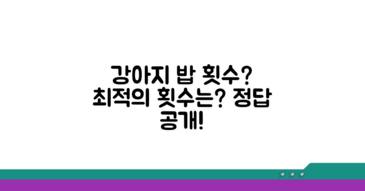 강아지 급식 횟수, 몇 번이 좋을까?
