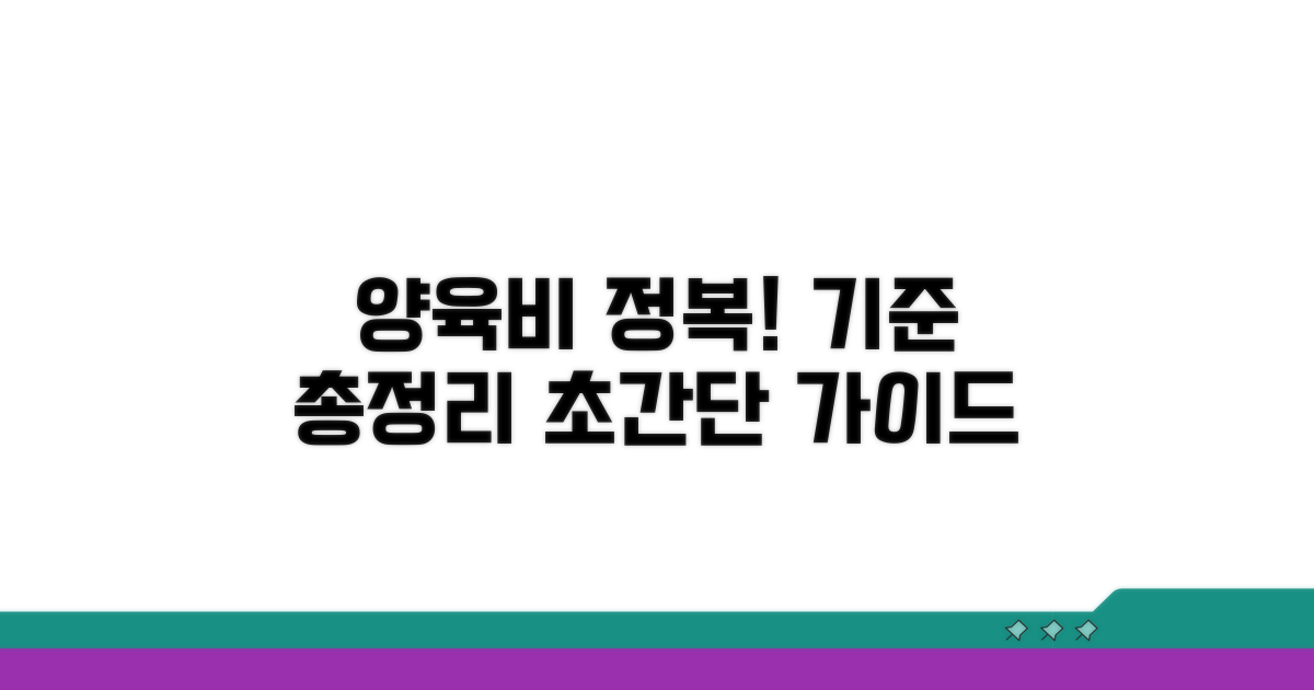 양육비 산정 기준 완전 정복