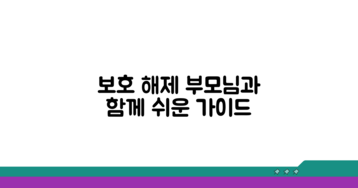 부모님과 함께 하는 보호 해제 가이드