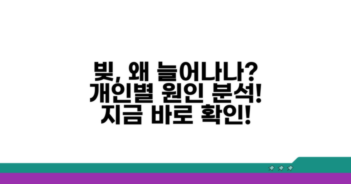 개인별 채무 증대 사유 분석