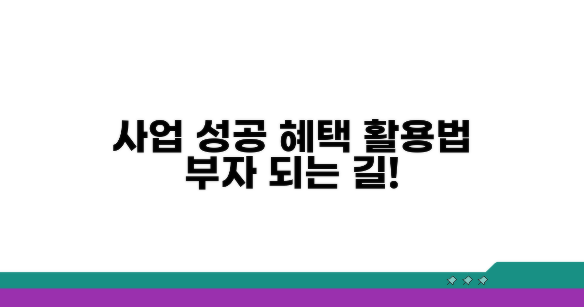 사업 성공 위한 혜택 활용법