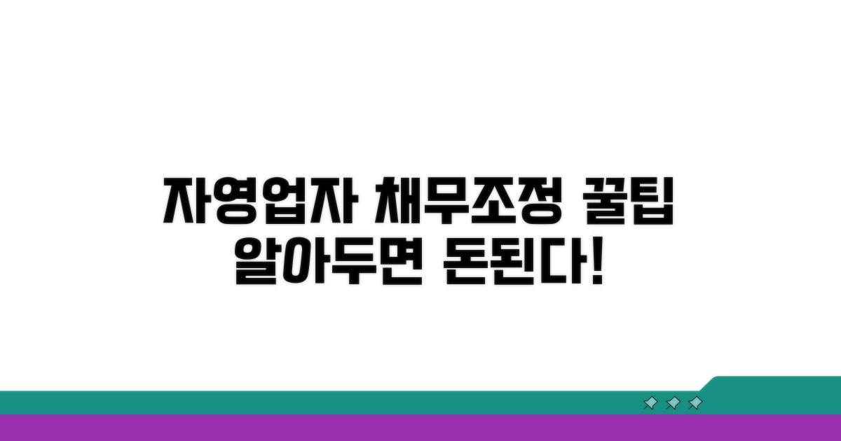 자영업자 채무조정 핵심 조건