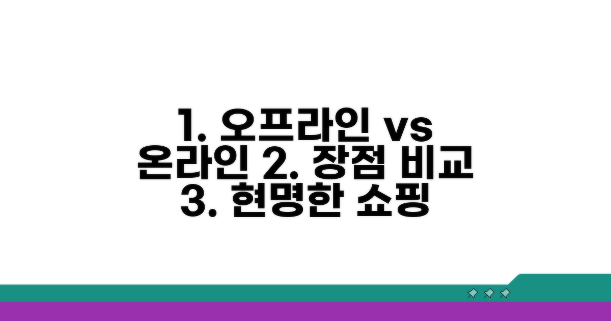 오프라인 구매처와 온라인 구매 장점