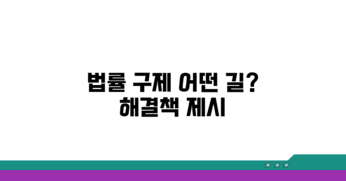 법률 구제, 어떤 방법들이 있을까?