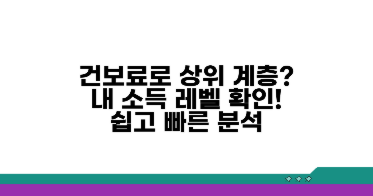 건보료 기준으로 상위계층 확인