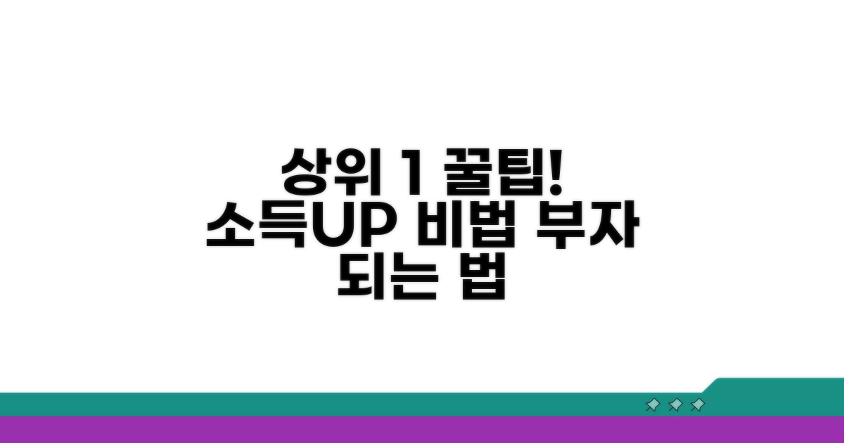 상위 소득계층 꿀팁 정리