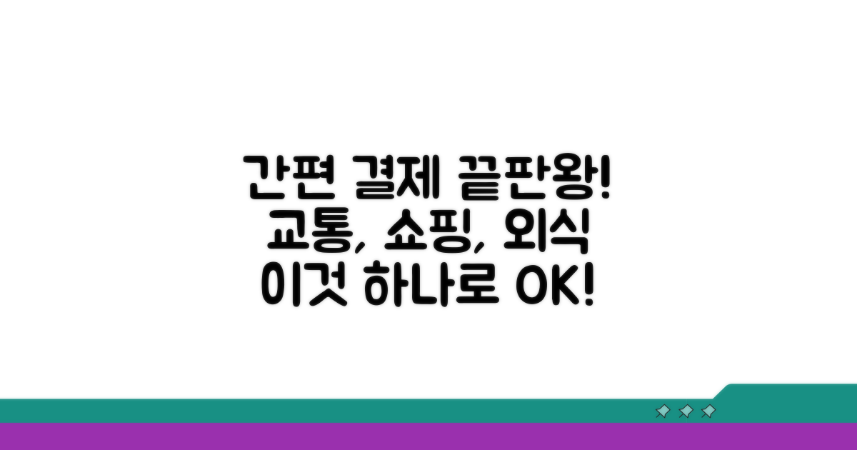 교통, 쇼핑, 외식 결제 가능 곳