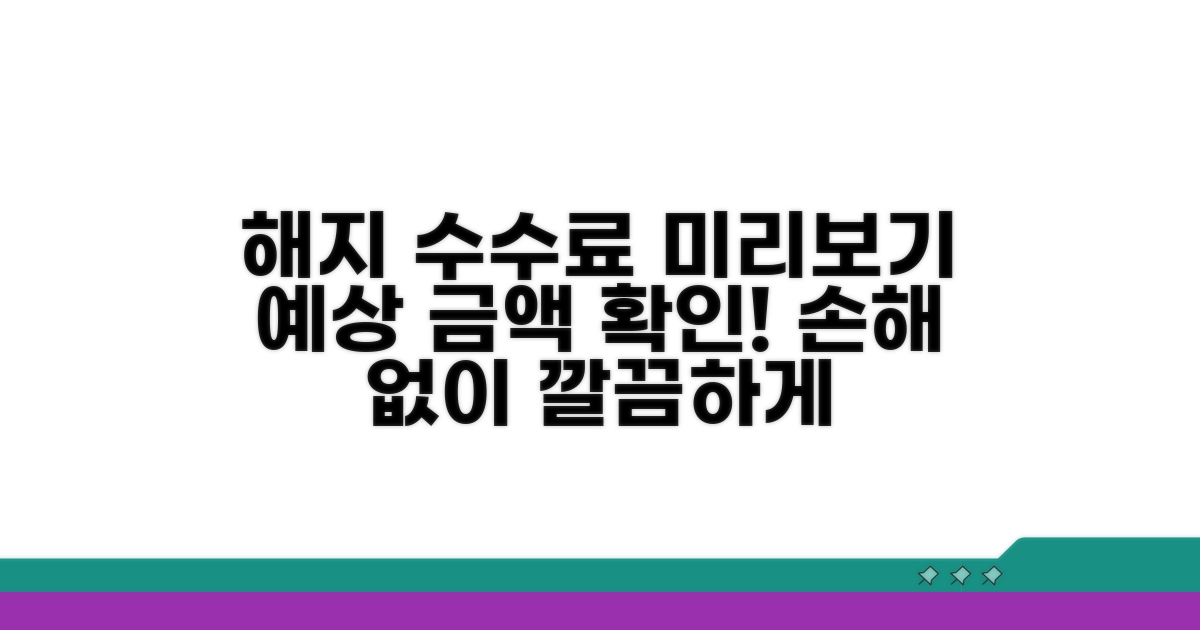 해지 시 예상 수수료 미리보기