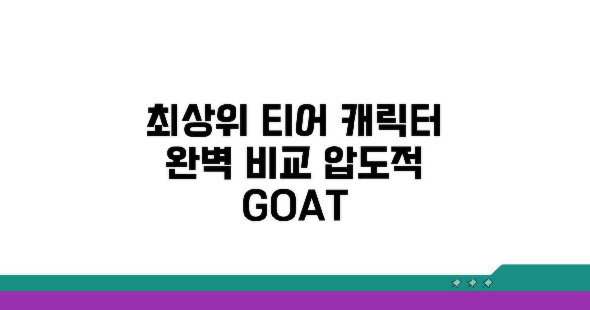 최상위 티어 캐릭터 완벽 비교