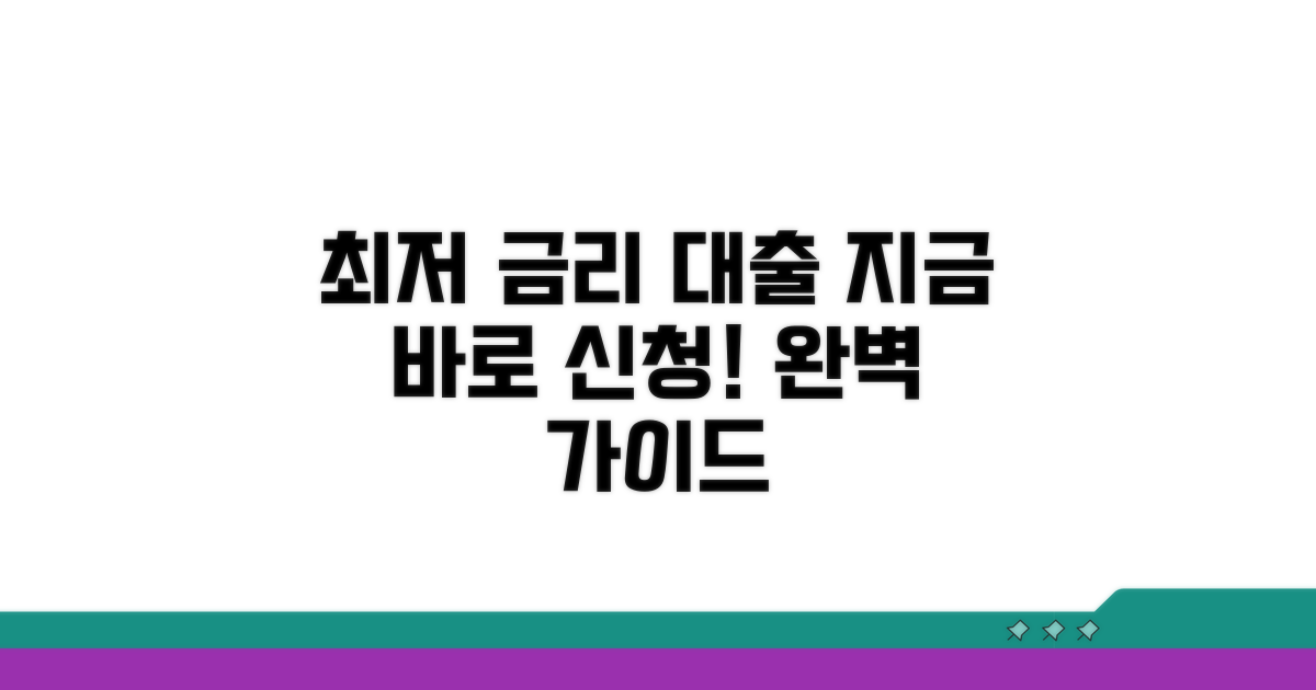 최저금리 대출 신청 완벽 가이드