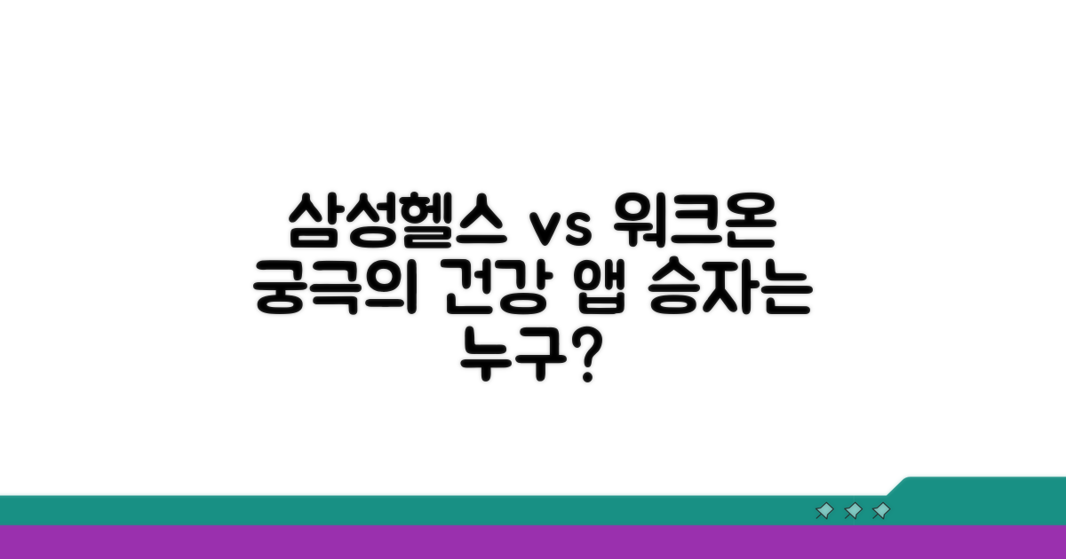 삼성헬스, 워크온 비교 분석