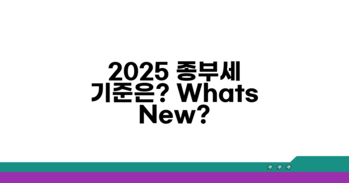 2025년 종부세 기준 무엇?