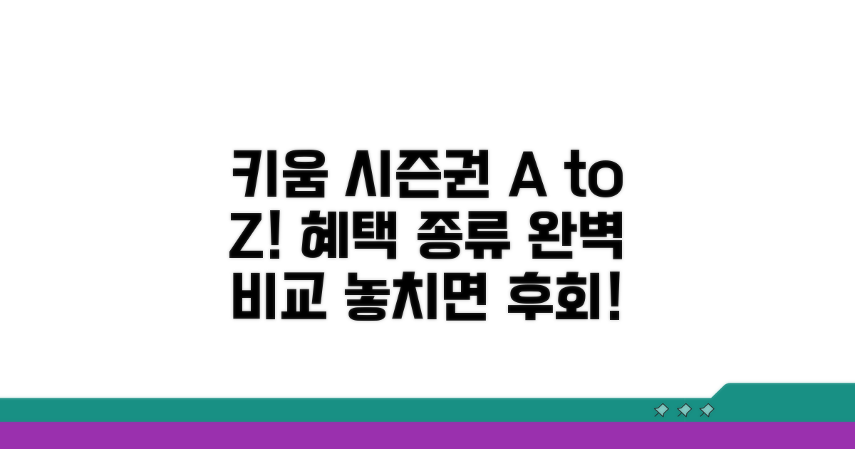 키움 시즌권 예매 혜택과 종류 비교