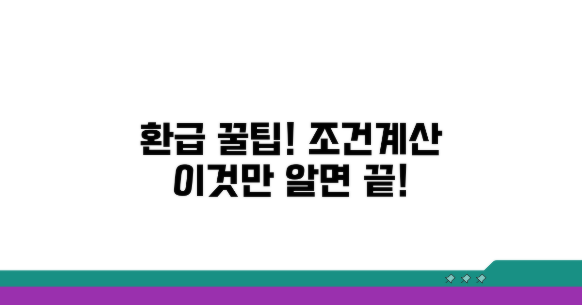 환급 조건과 계산 방법, 이것만 알면 끝!