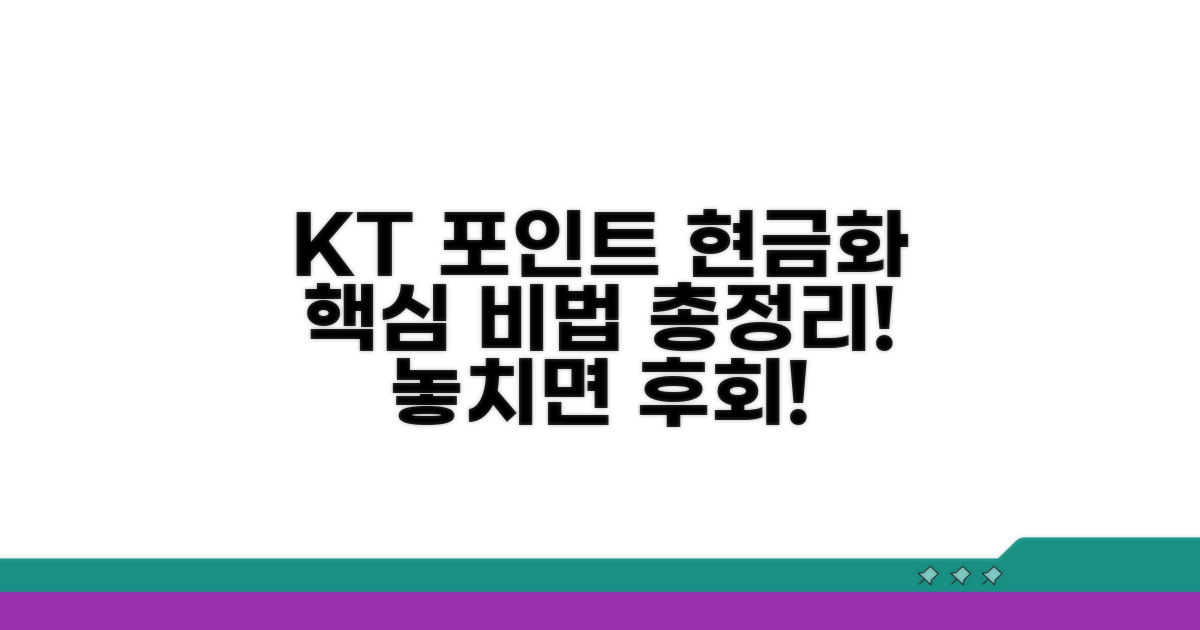 KT 포인트 현금화 핵심 방법