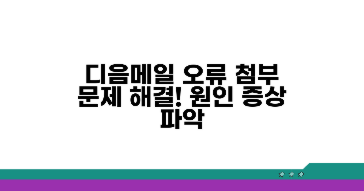 디음메일 첨부 오류 원인과 증상 파악