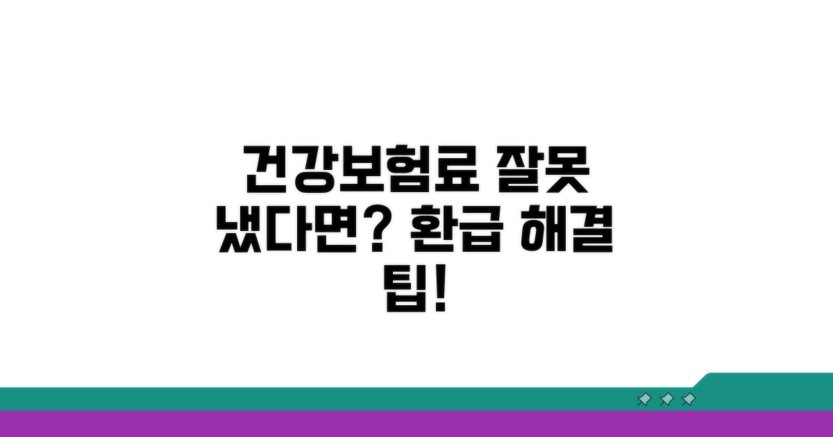 건강보험료 잘못 낸 경우 대처법