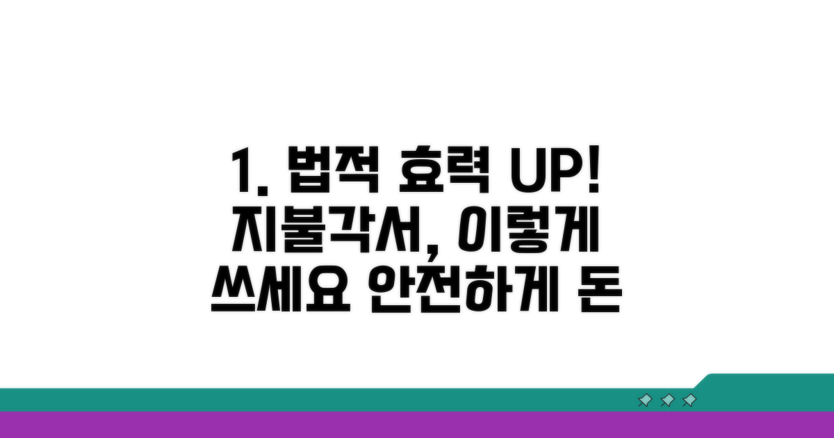 법적 효력 높이는 지불각서 작성법