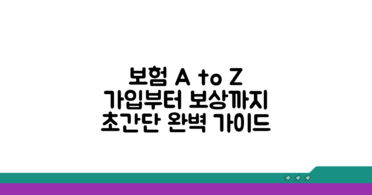 보험 가입 및 보상 절차 완벽 안내