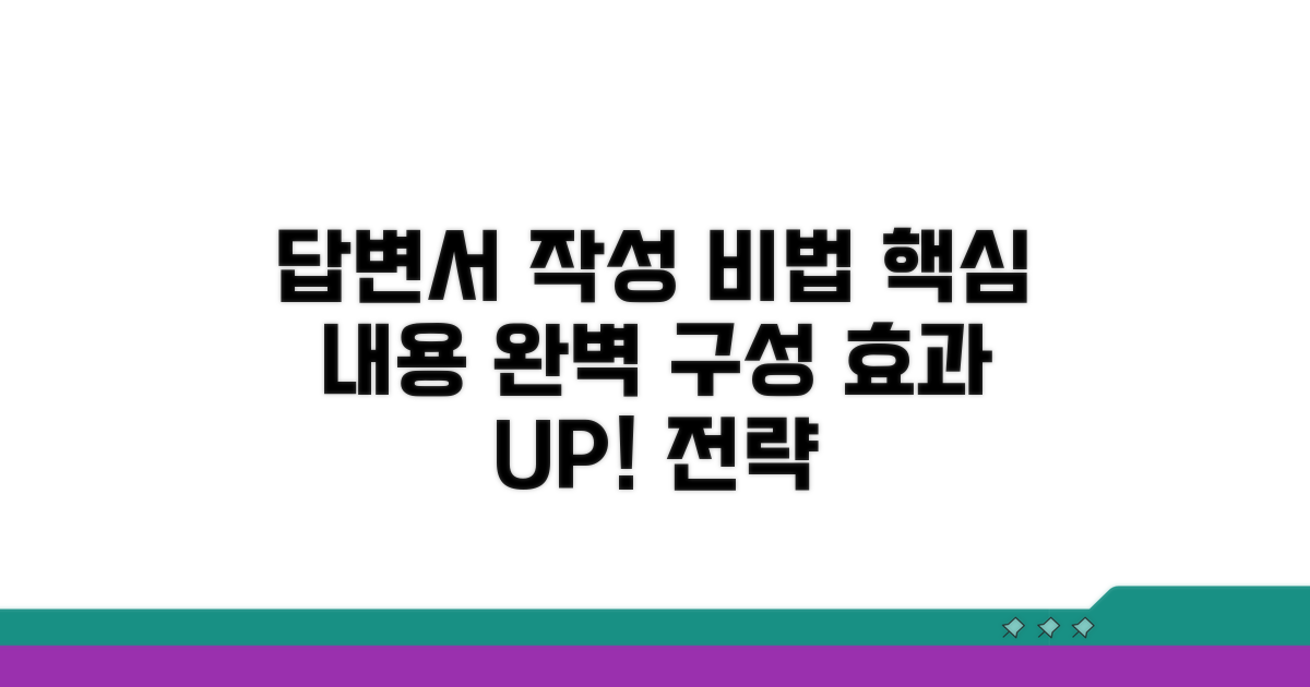 답변서 내용 구성 및 효과적 작성