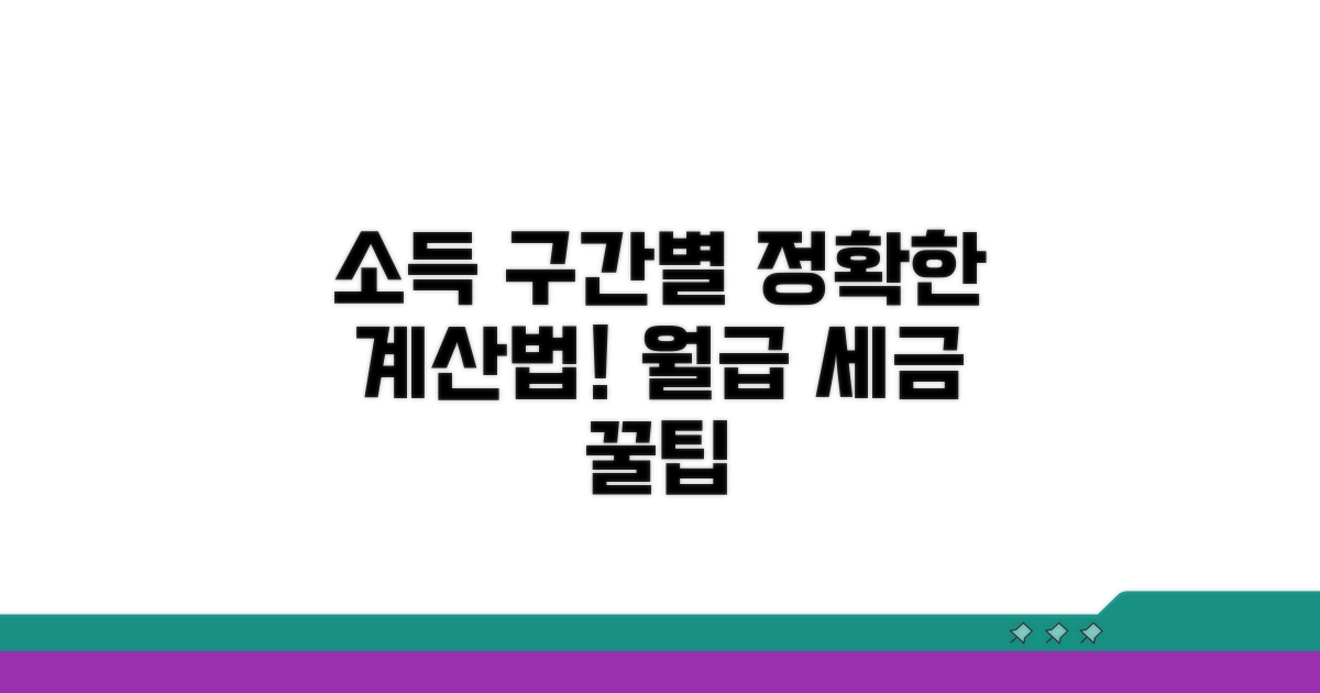 소득 구간별 금액 계산 방법