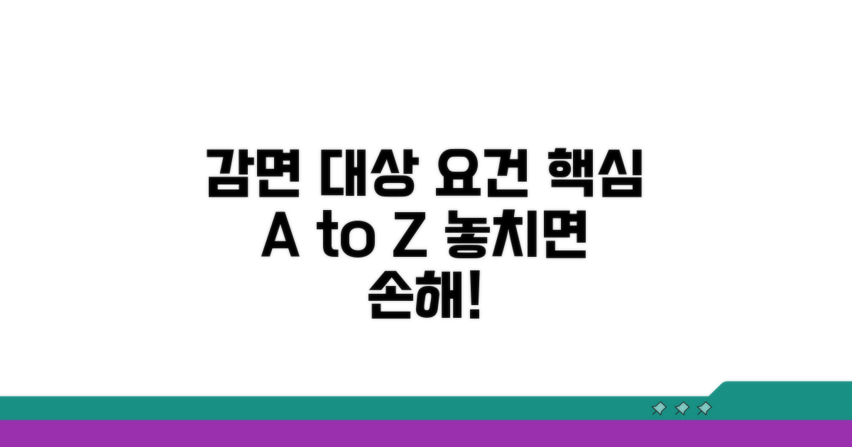 감면 대상과 요건 상세 분석