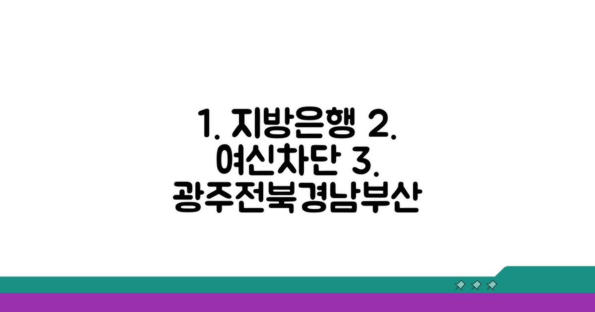 지방은행 여신차단서비스 설정법, 광주·전북·경남·부산은행은?