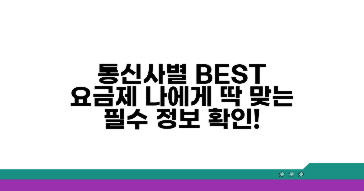 통신사별 추천 요금제 확인