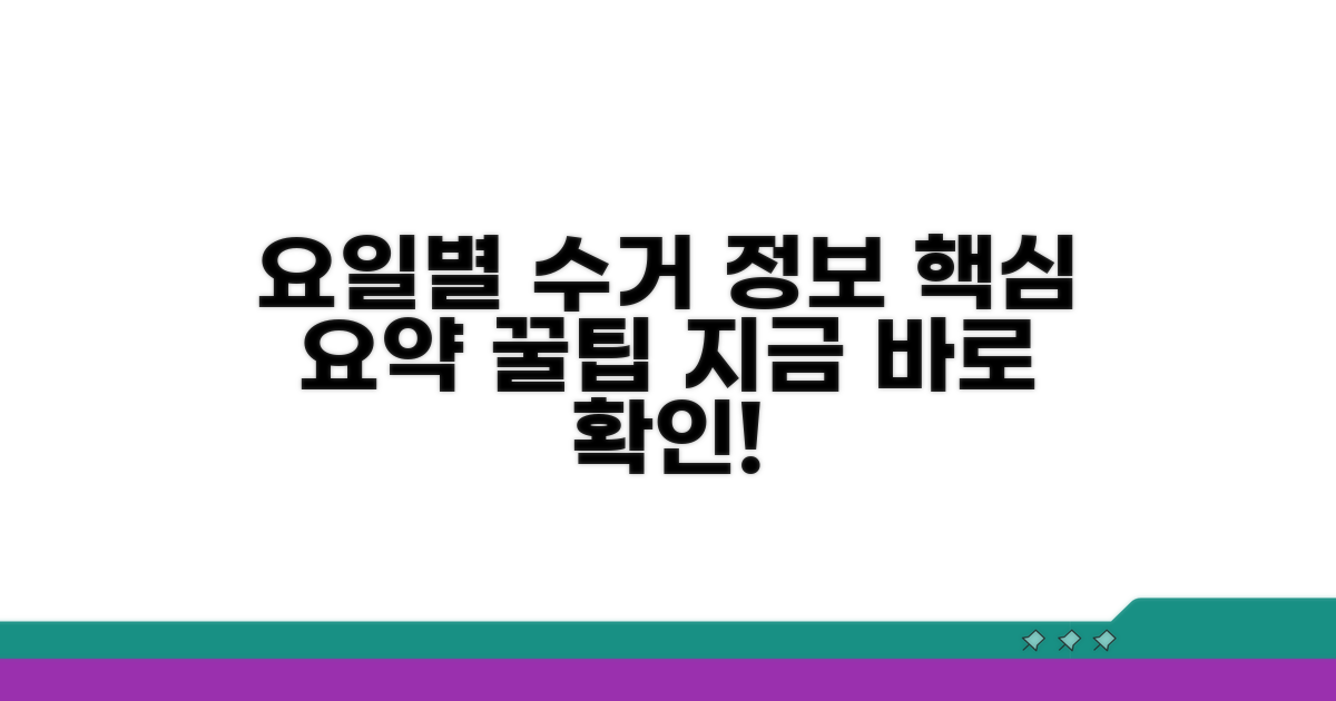 요일별 수거 정보 확인 방법