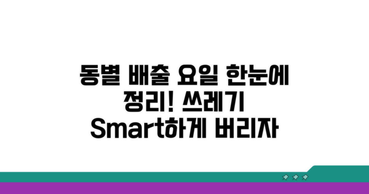 동별 폐기물 배출 요일 한눈에
