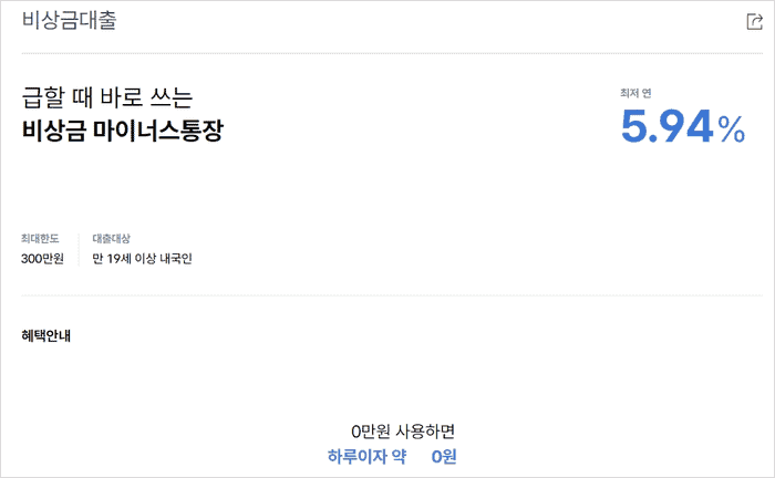 케이뱅크 비상금대출 신청 조건