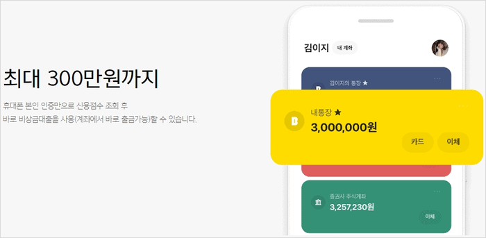 카카오뱅크 비상금대출 한도