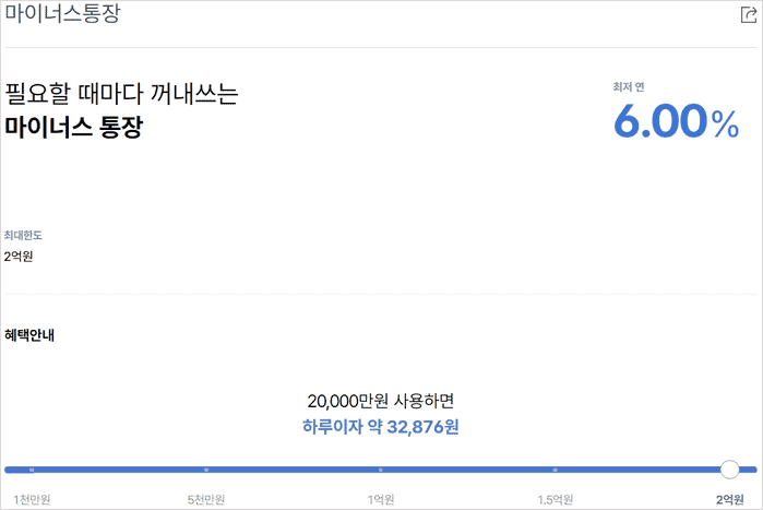 케이뱅크 마이너스통장 이자