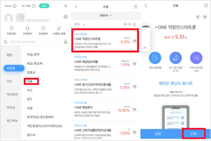 기업은행 마이너스통장 신청방법