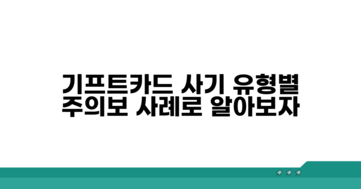 기프트카드 사기 유형별 사례