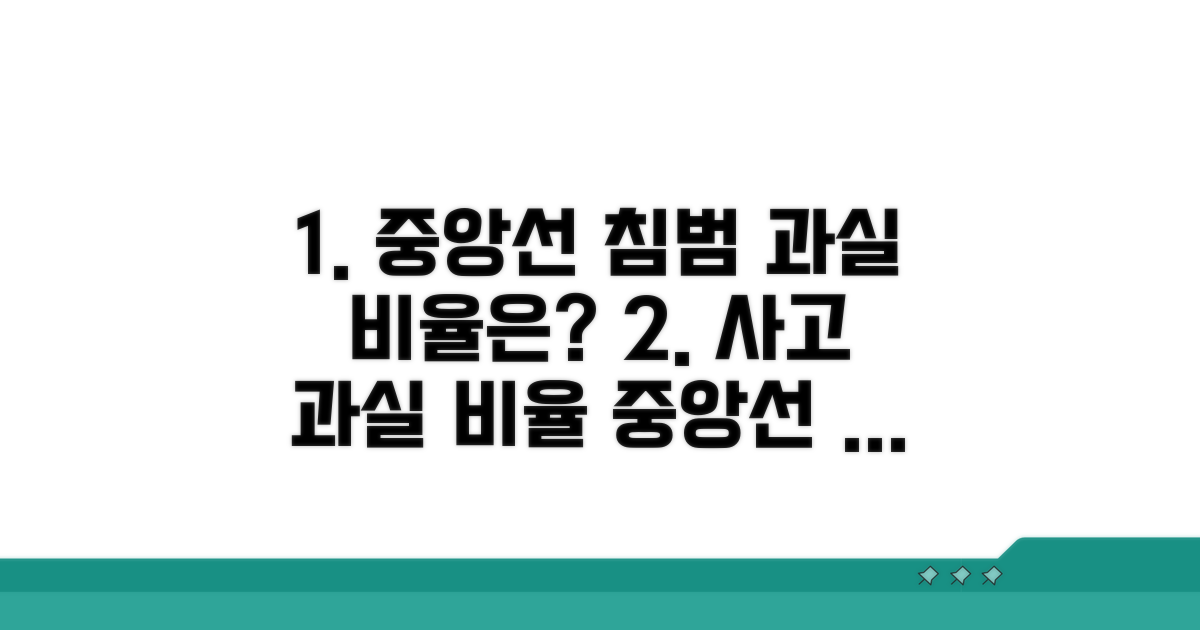 중앙선 침범 사고의 과실 비율