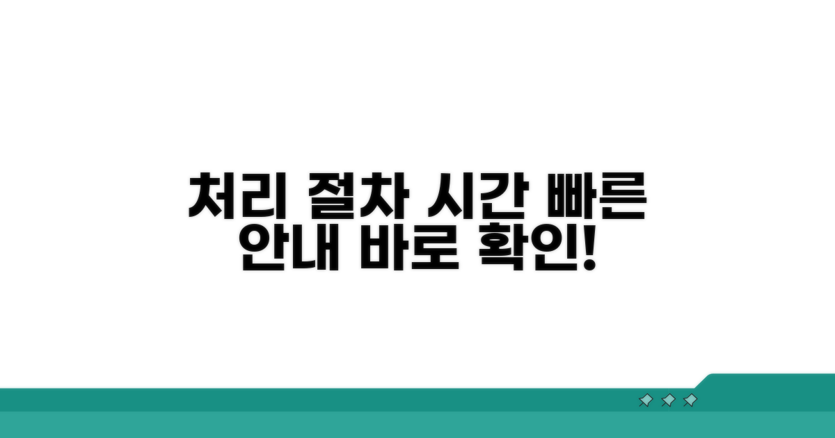 처리 절차와 소요 시간