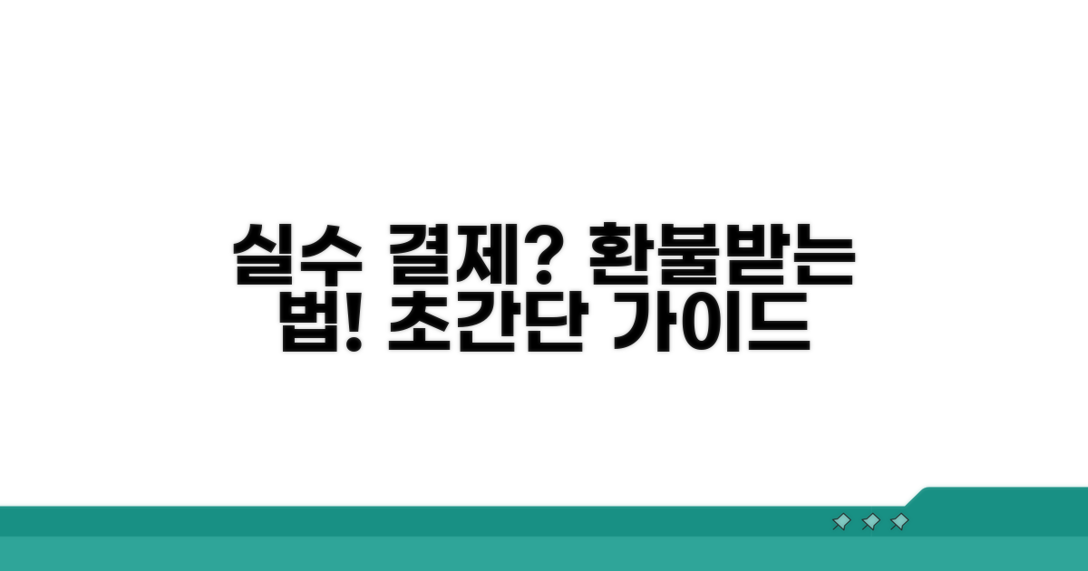 실수 결제 시 환불받는 방법