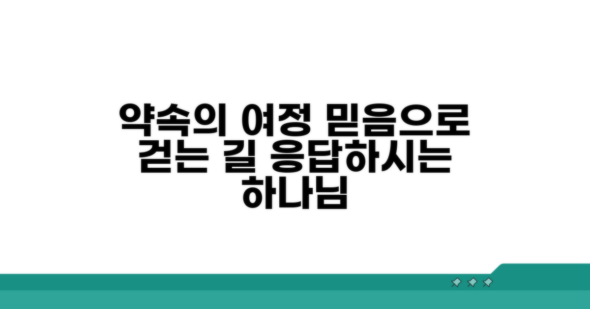 하나님의 약속, 여정 속에 펼쳐지다