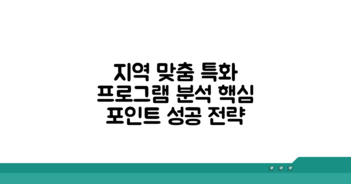 지역 특성 반영 특화 프로그램 분석