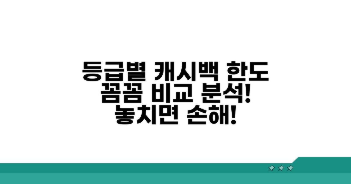 등급별 캐시백 한도 비교 분석