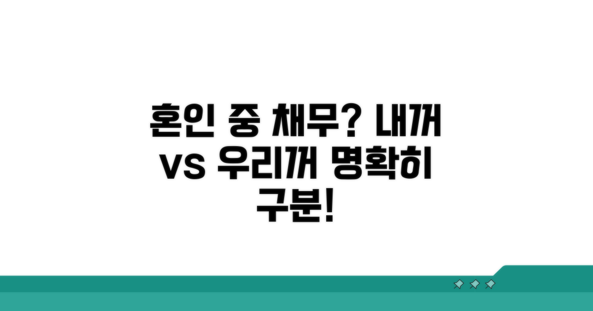 혼인 중 발생 채무, 개인 채무 구분법