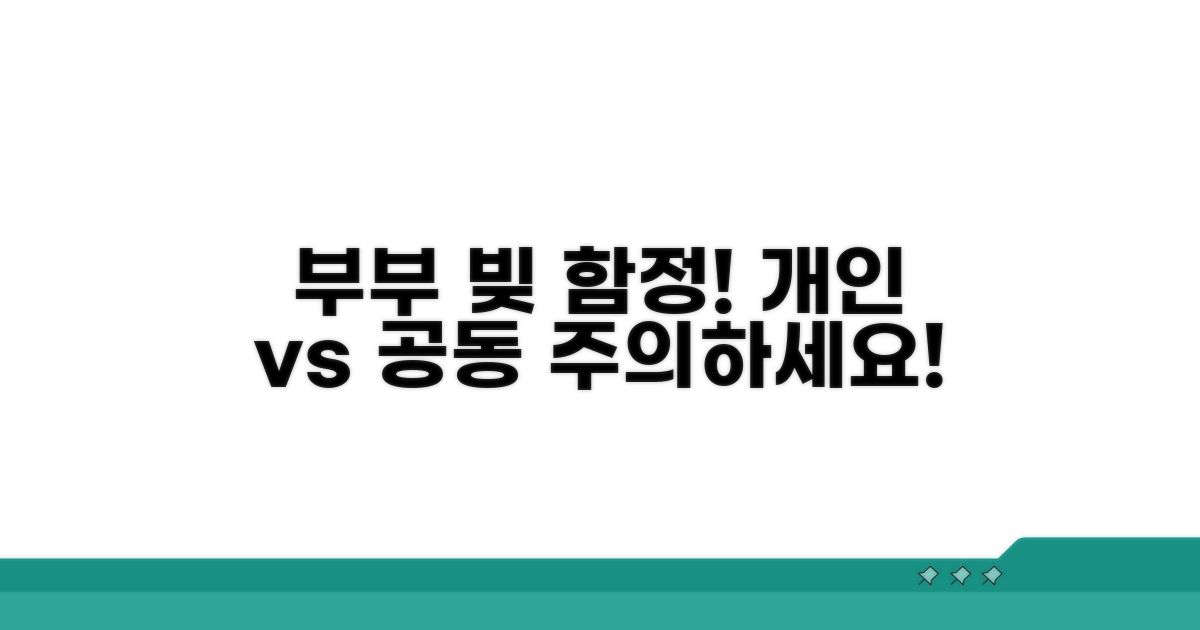 주의: 부부 공동 빚과 개인 빚 함정
