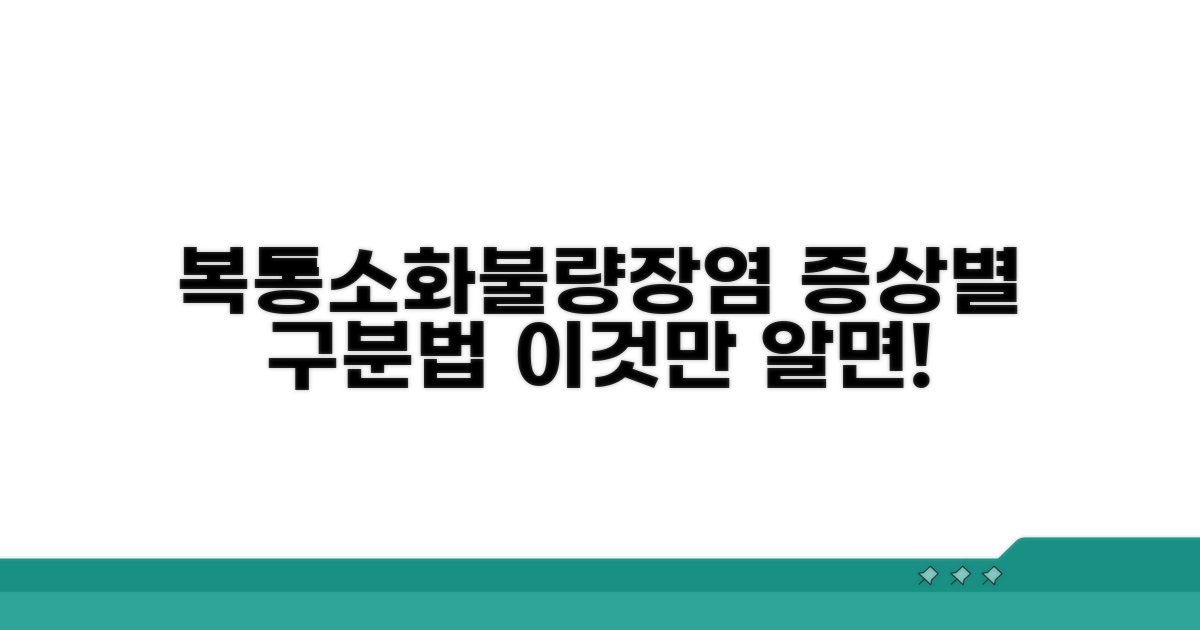 복통, 소화불량, 장염 증상 구분법