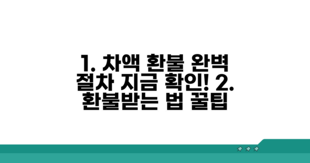 차액 환불받는 구체적 절차
