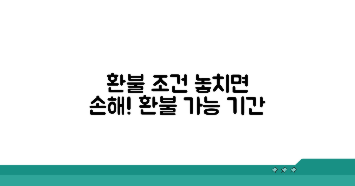 남은 기간 환불 조건 확인