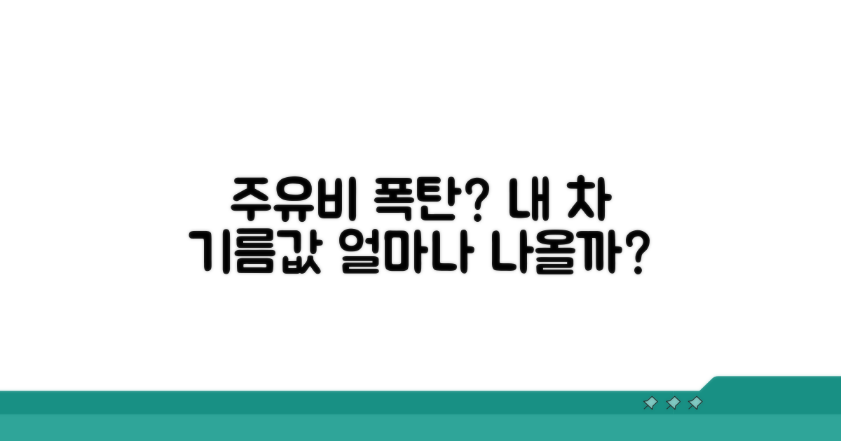 앞으로 주유비 얼마나 들까?
