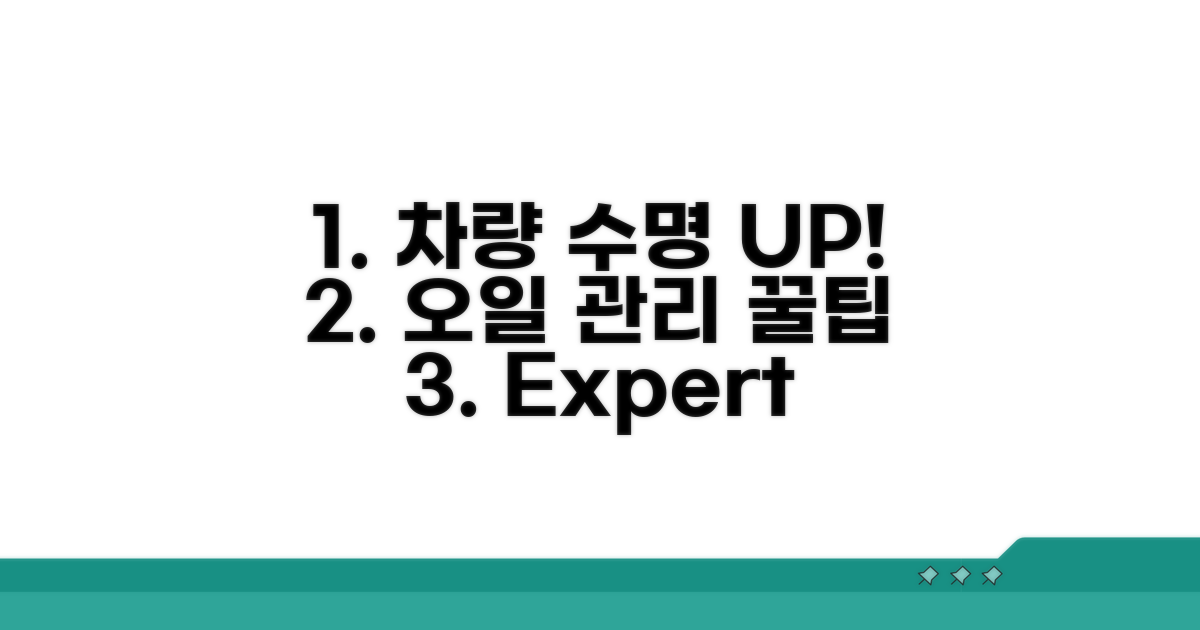 오일 관리 꿀팁으로 차량 수명 UP