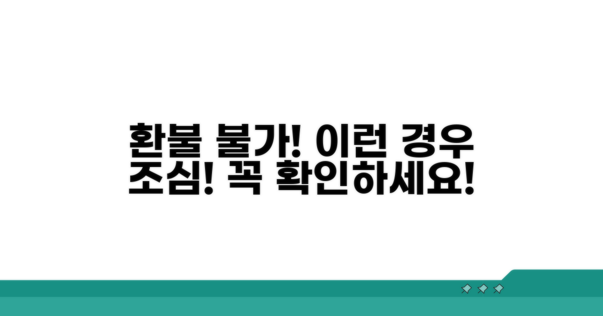 환불 불가, 이런 경우 있어요