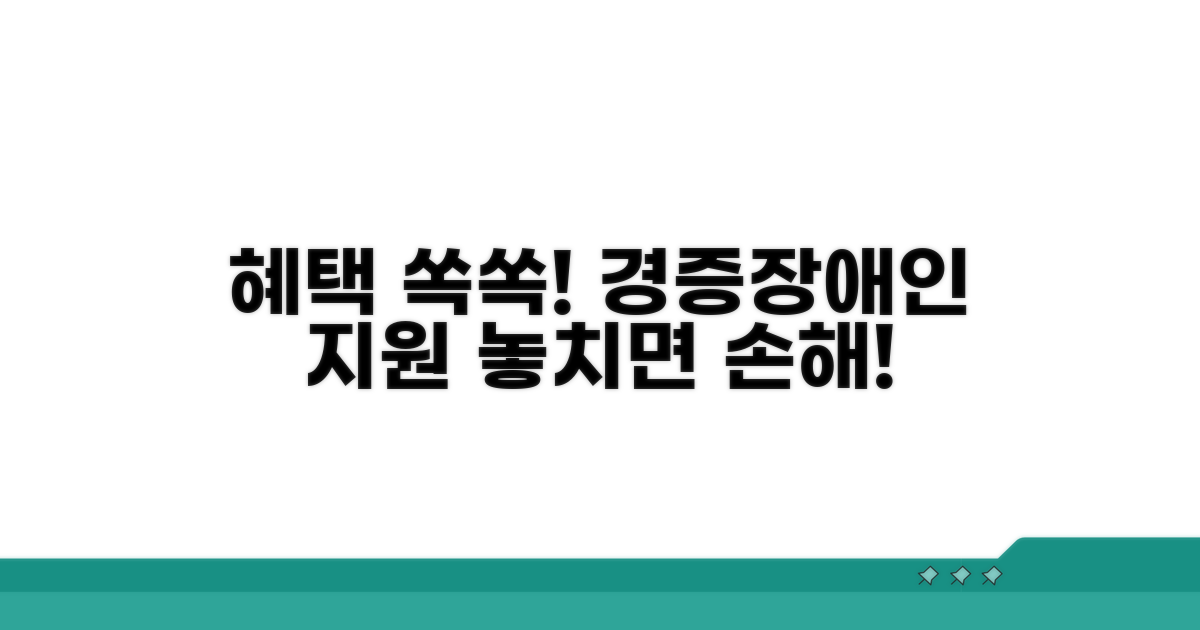 경증장애인 혜택, 무엇이 있을까?